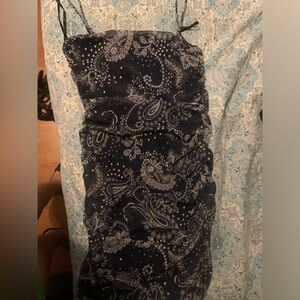 Papaya, large, bandanna blue and white dress